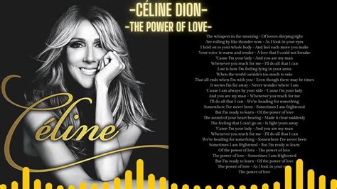 song power of love celine